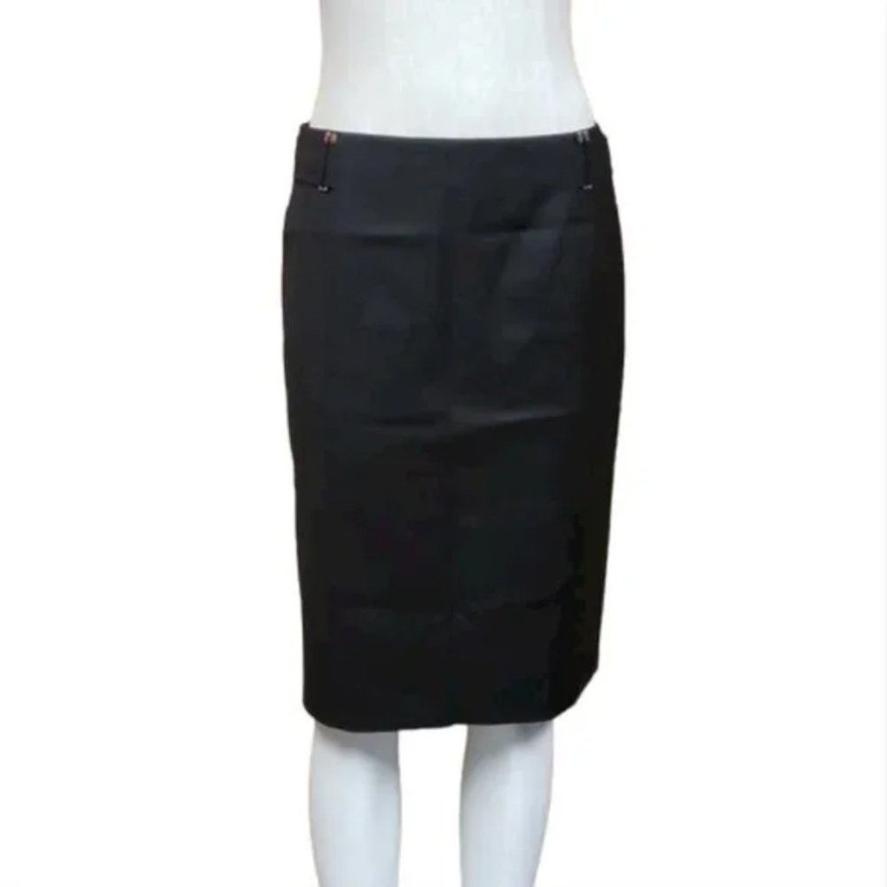 Hugo Boss Skirt 6 NWT Vobina Wool Black Pencil Career Workwear Designer Minimali